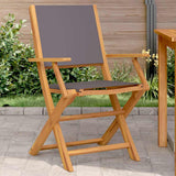 Vidaxl inklapbare stoelen 2 st acaciahout en stof antracietkleurig