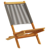 Vidaxl tuinstoelen 2 st massief acaciahout en polypropeen grijs