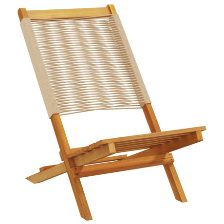 Vidaxl tuinstoelen 2 st massief acaciahout en polypropeen beige
