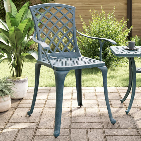 Vidaxl tuinstoelen 2 st gietaluminium groen