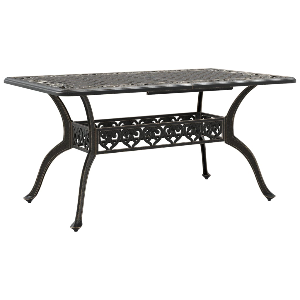 Vidaxl tuintafel 150x90x72 cm gietaluminium bronskleurig
