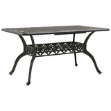 Vidaxl tuintafel 150x90x72 cm gietaluminium bronskleurig