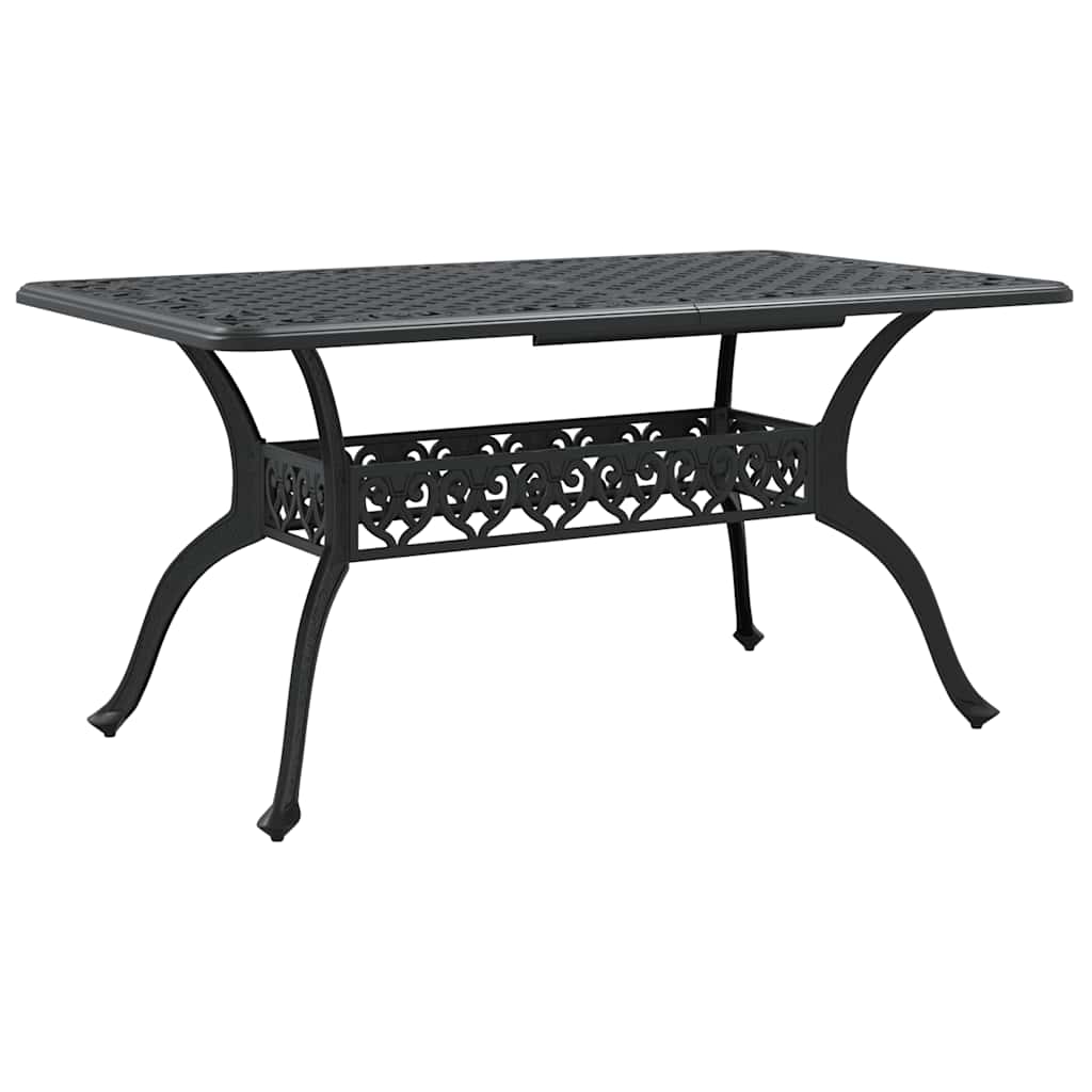 Vidaxl tuintafel 150x90x72 cm gietaluminium zwart