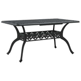 Vidaxl tuintafel 150x90x72 cm gietaluminium zwart