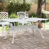 Vidaxl tuintafel 150x90x72 cm gietaluminium wit
