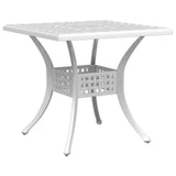 Vidaxl tuintafel 80x80x75 cm gietaluminium wit