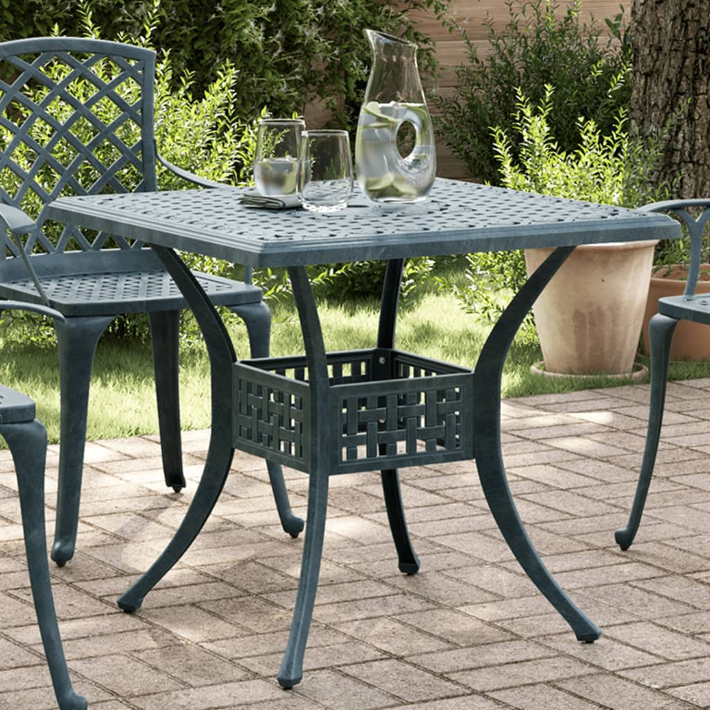 Vidaxl tuintafel 80x80x75 cm gietaluminium groen