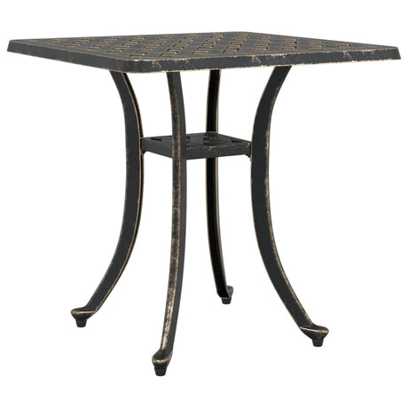 Vidaxl tuintafel 53x53x53 cm gietaluminium bronskleurig