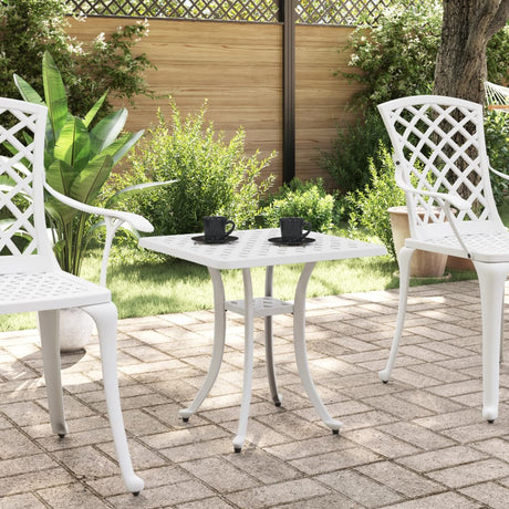 Vidaxl tuintafel 53x53x53 cm gietaluminium wit
