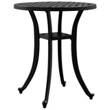 Vidaxl tuintafel ø 48x53 cm gietaluminium zwart
