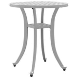 Vidaxl tuintafel ø 48x53 cm gietaluminium wit