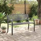 Vidaxl tuinbankje 119 cm staal zwart