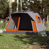 Vidaxl Family 7 Person Fast Release Grey and Orange