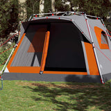 Vidaxl Family 7-Person Fast Release Grey and Orange