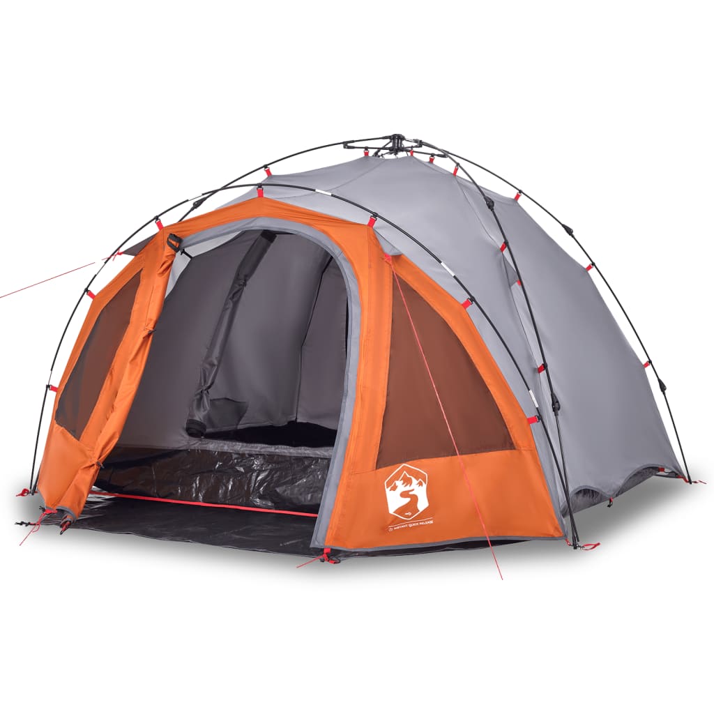 VidaXL Dome tent 3-person fast release gray and orange