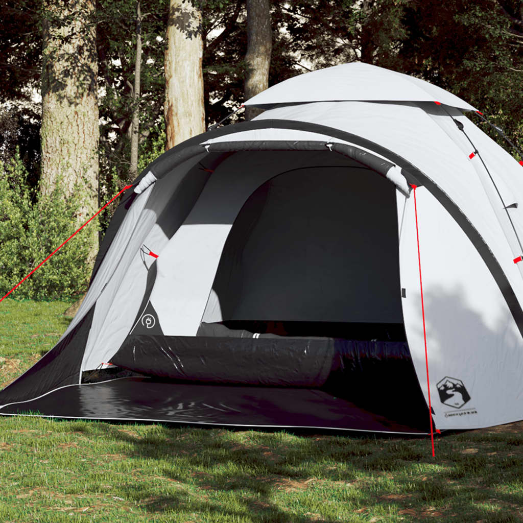 Vidaxl Dome Tent de 3 personas Liberación rápida Blanca blanca