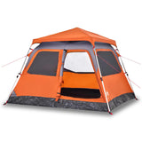 Vidaxl Dome Tent 4-Personen Fast Release Grey und Orange