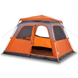 Vidaxl Dome Zelt 6-Personen Fast Release Grey und Orange