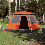 Vidaxl Dome tent 6-person fast release gray and orange