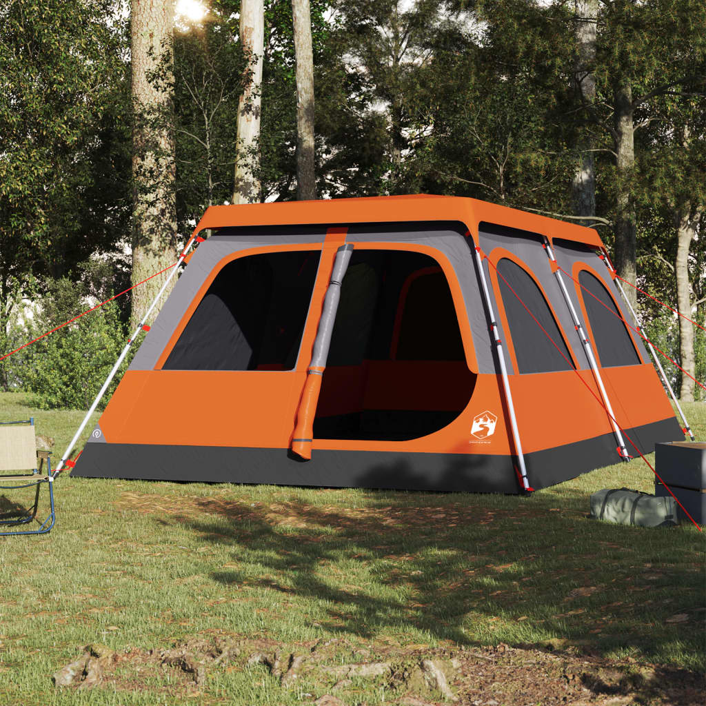 Vidaxl Dome Tent 8-osobowe szybkie wydanie Grey i Orange