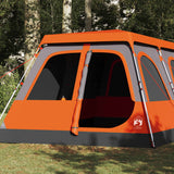 Vidaxl Dome Tent de 10 personas Liberación rápida Gray and Orange