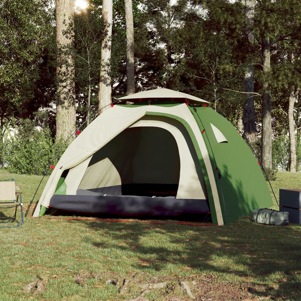 Vidaxl dome tente 4 personnes Fast Release Green