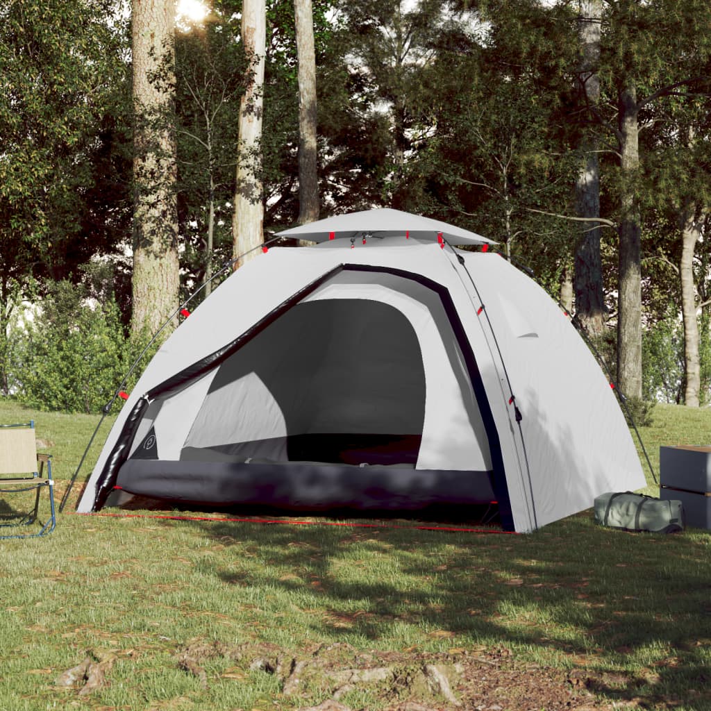 Vidaxl Dome Tent 4-person Fast Release Blackout Fabric White