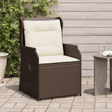 Vidaxl tuinstoelen 2 st verstelbaar met kussens poly rattan bruin