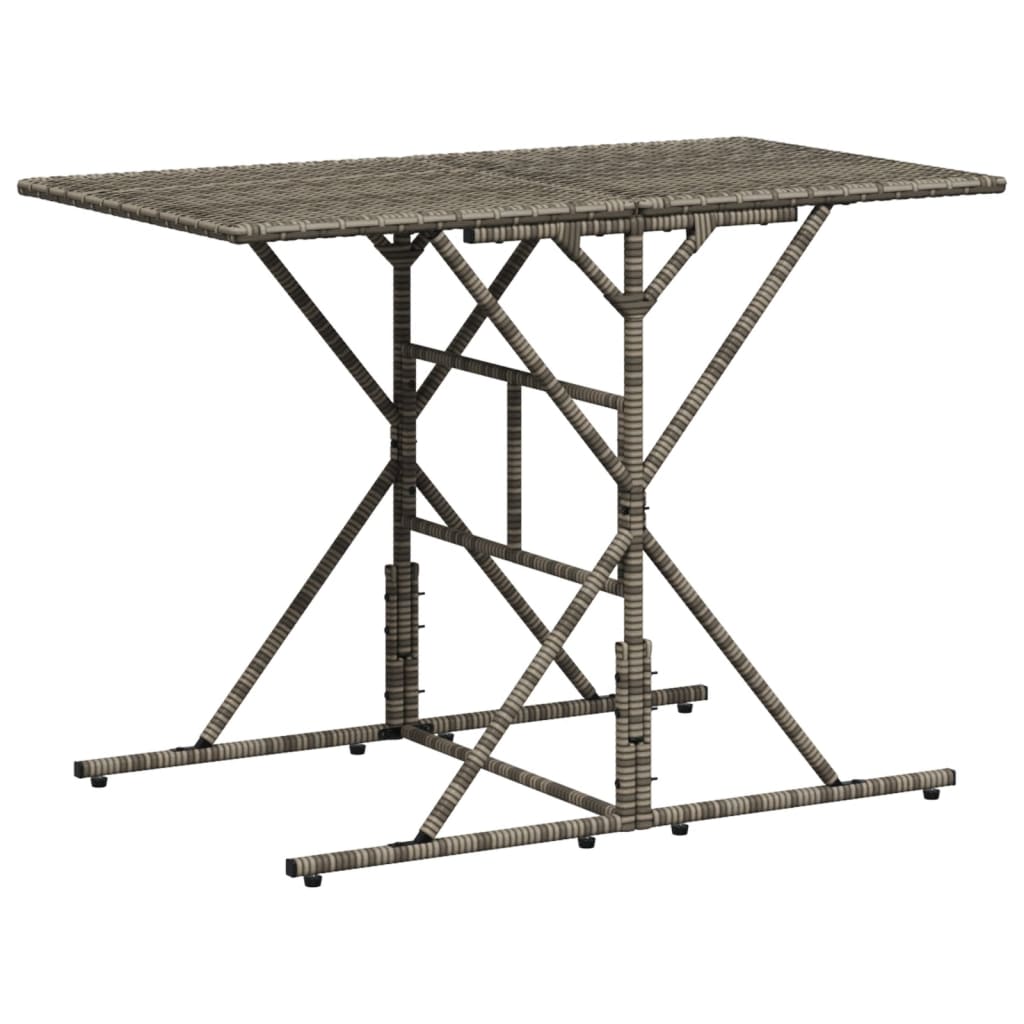 Vidaxl 7-delige tuinset met kussens poly rattan grijs
