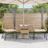 Vidaxl tuinstoelen 2 st met kussens poly rattan bruin