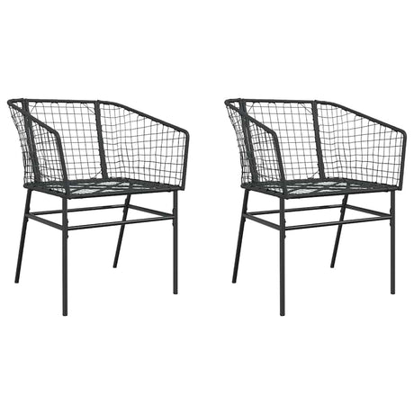 Vidaxl tuinstoelen 2 st poly rattan zwart