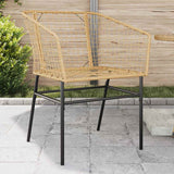 Vidaxl tuinstoel bruin poly rattan 2 st