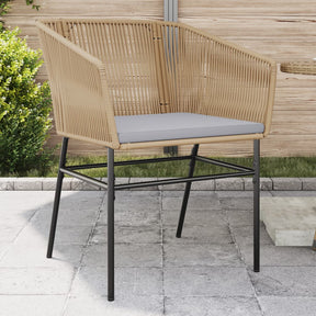 Vidaxl tuinstoelen 2 st met kussens poly rattan bruin