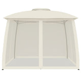 Vidaxl Arbor Side Malls of Mesh et Double Roof 2,93x2.93 M en acier crème