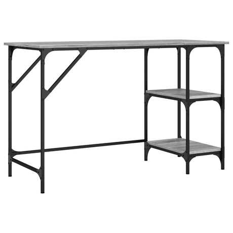 Vidaxl bureau 120x50x75 cm metaal en bewerkt hout grijs sonoma eiken