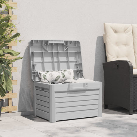 Vidaxl kussenbox 73x50,5x46,5 cm polypropeen grijs