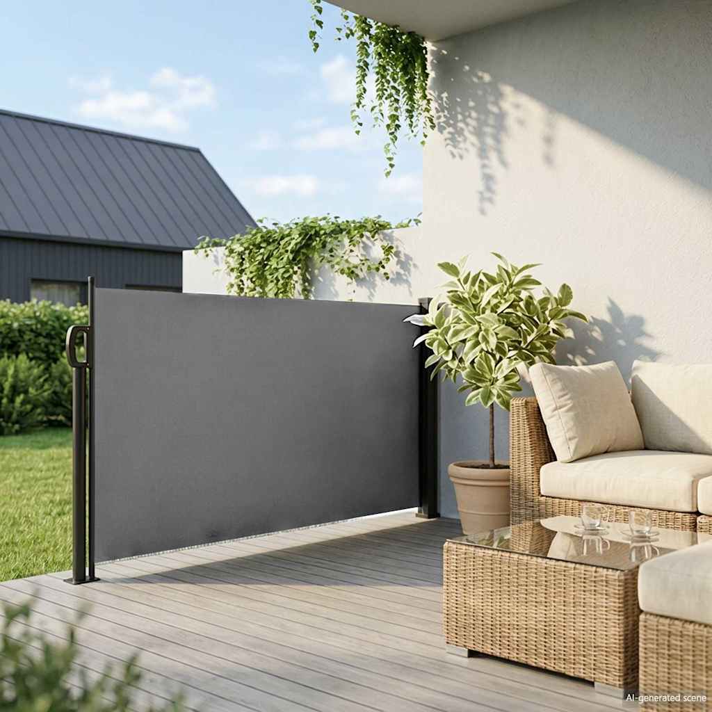 Vidaxl uitschuifbaar zijluifel antraciet 100x500 cm