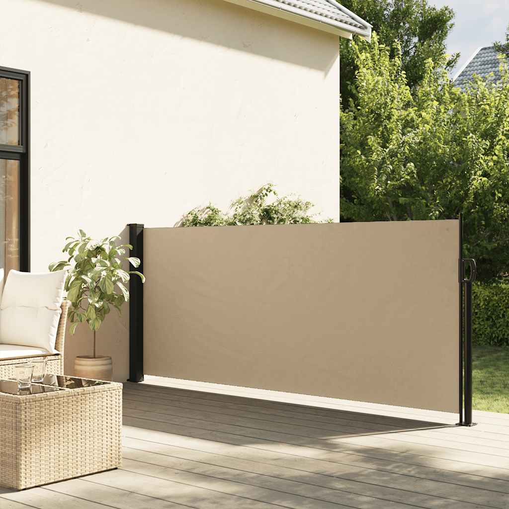 Vidaxl windscherm uittrekbaar 120x500 cm beige