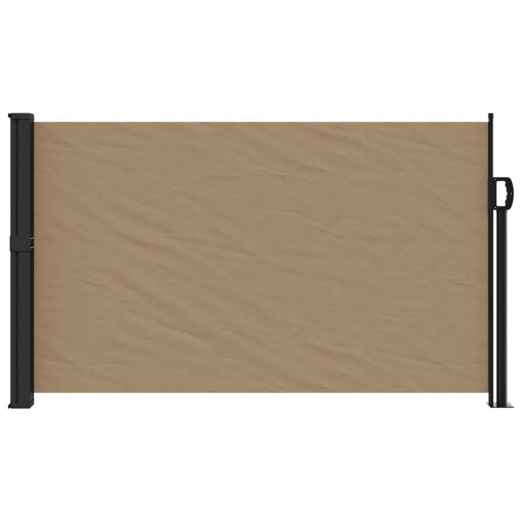 Pare-brise vidaxl extensible 120x500 cm taupe