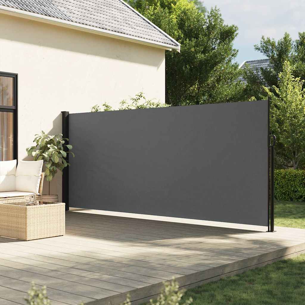 VIDAXL -Windschutzscheibe extendierbar 160 x 500 cm Anthrazit -gelöscht