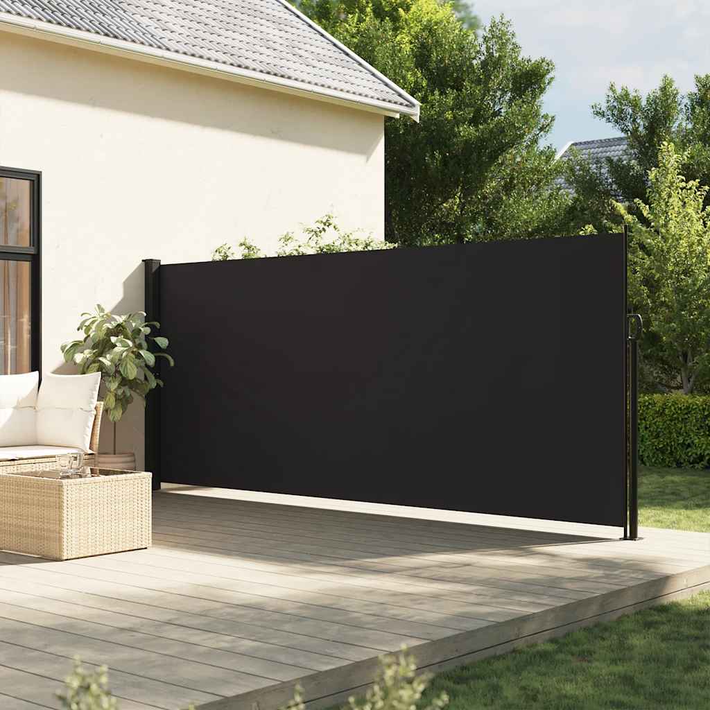 Pare-brise Vidaxl extensible 180x500 cm noir