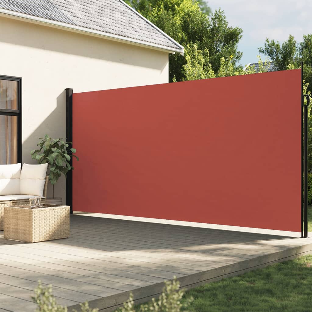 Vidaxl vindrutan utdragbar 200x500 cm terrakotta