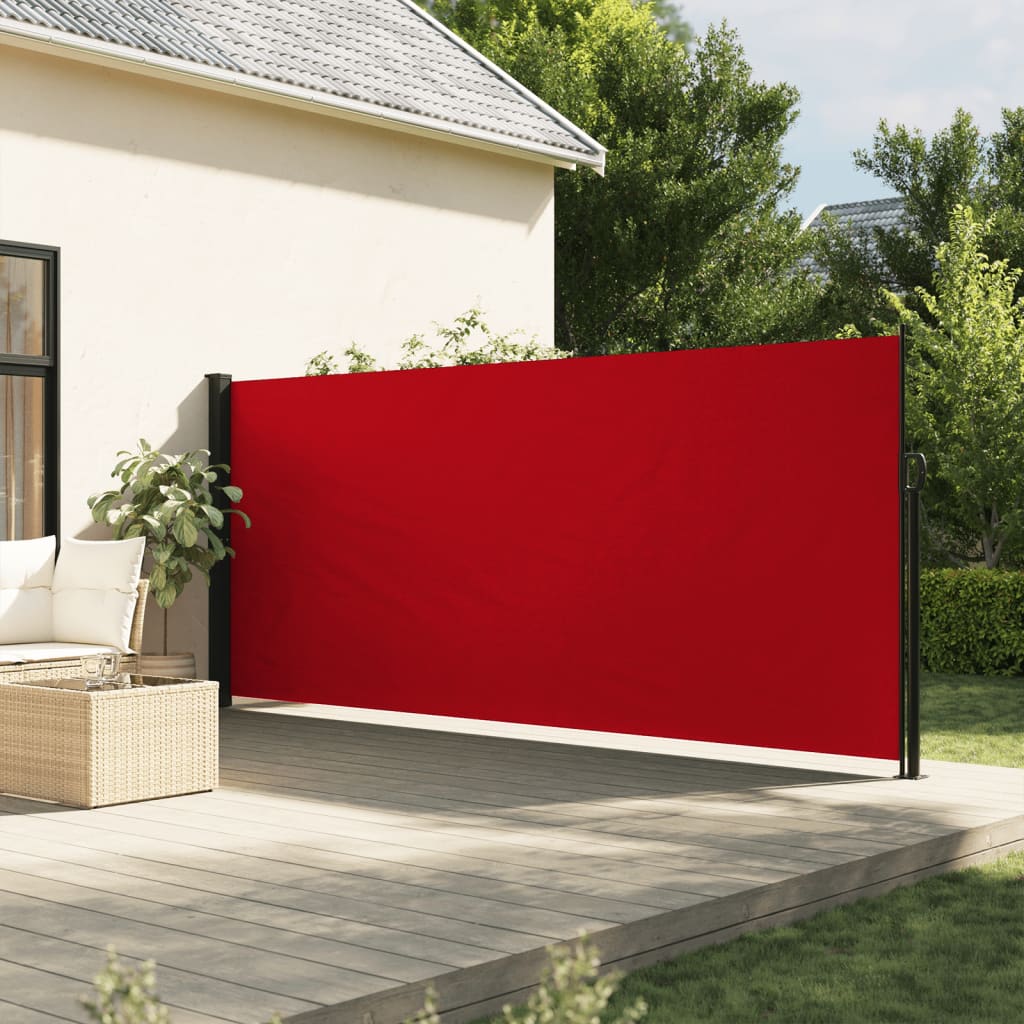 Vidaxl windscherm uittrekbaar 180x600 cm rood