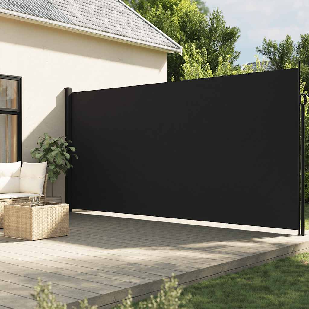 Vidaxl windscherm uittrekbaar 200x600 cm zwart