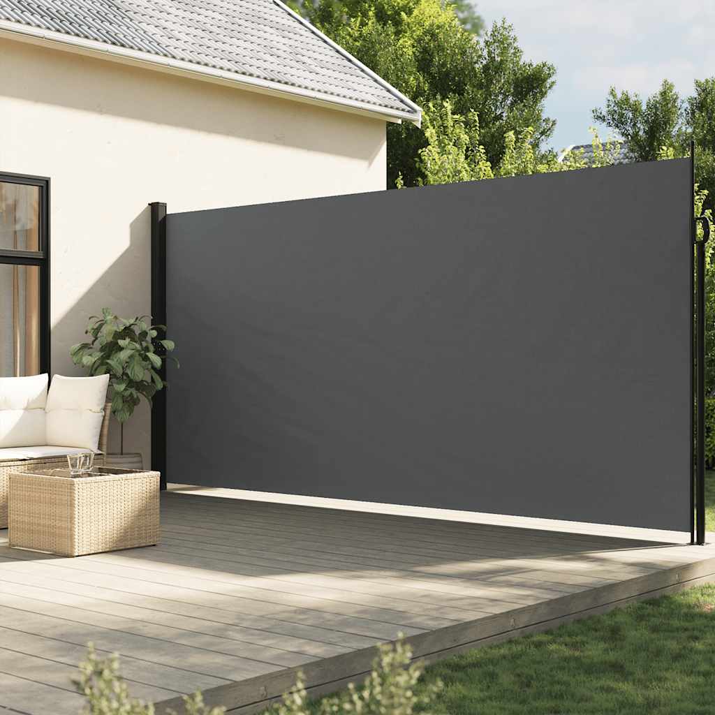 VidaXL Windshield Extendable 220x600 cm Anthracite -colored