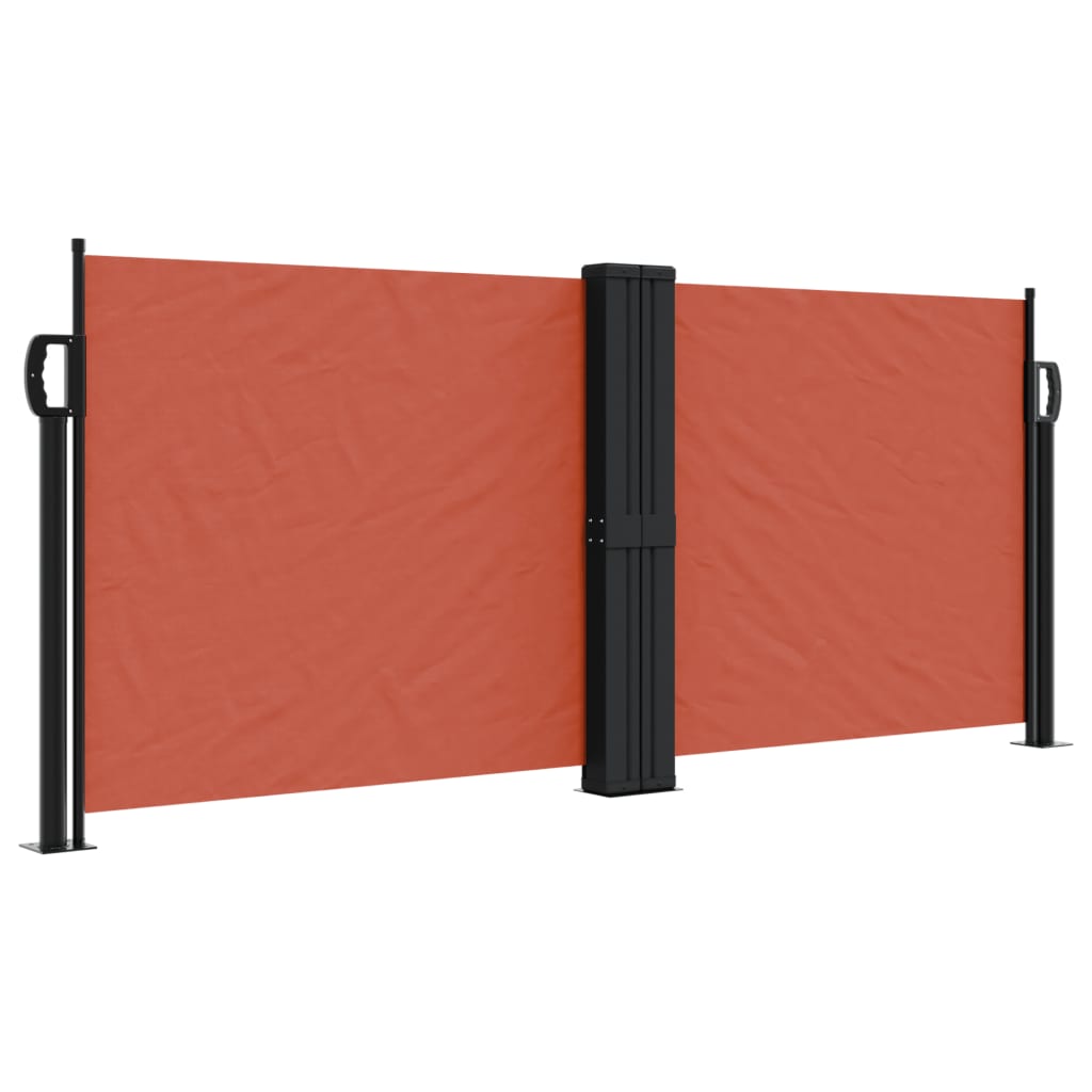 VidaXL Windshield Extendable 100x600 cm Terracotta -colored