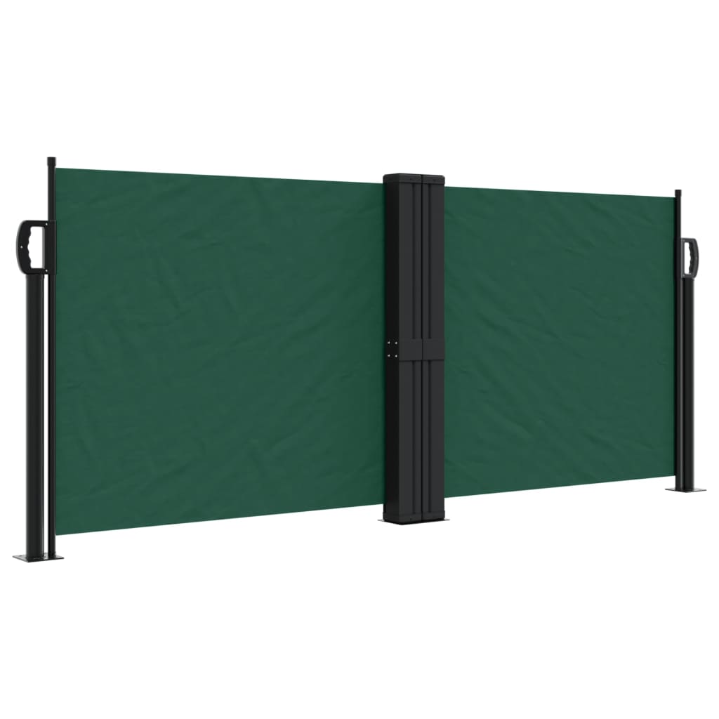 VidaXL Windshield Extendable 100x600 cm Dark green