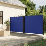 Pare-brise Vidaxl extensible 160x600 cm bleu