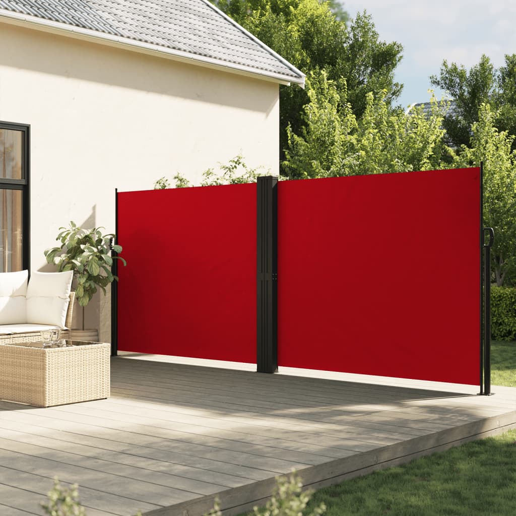 Vidaxl windscherm uittrekbaar 160x600 cm rood