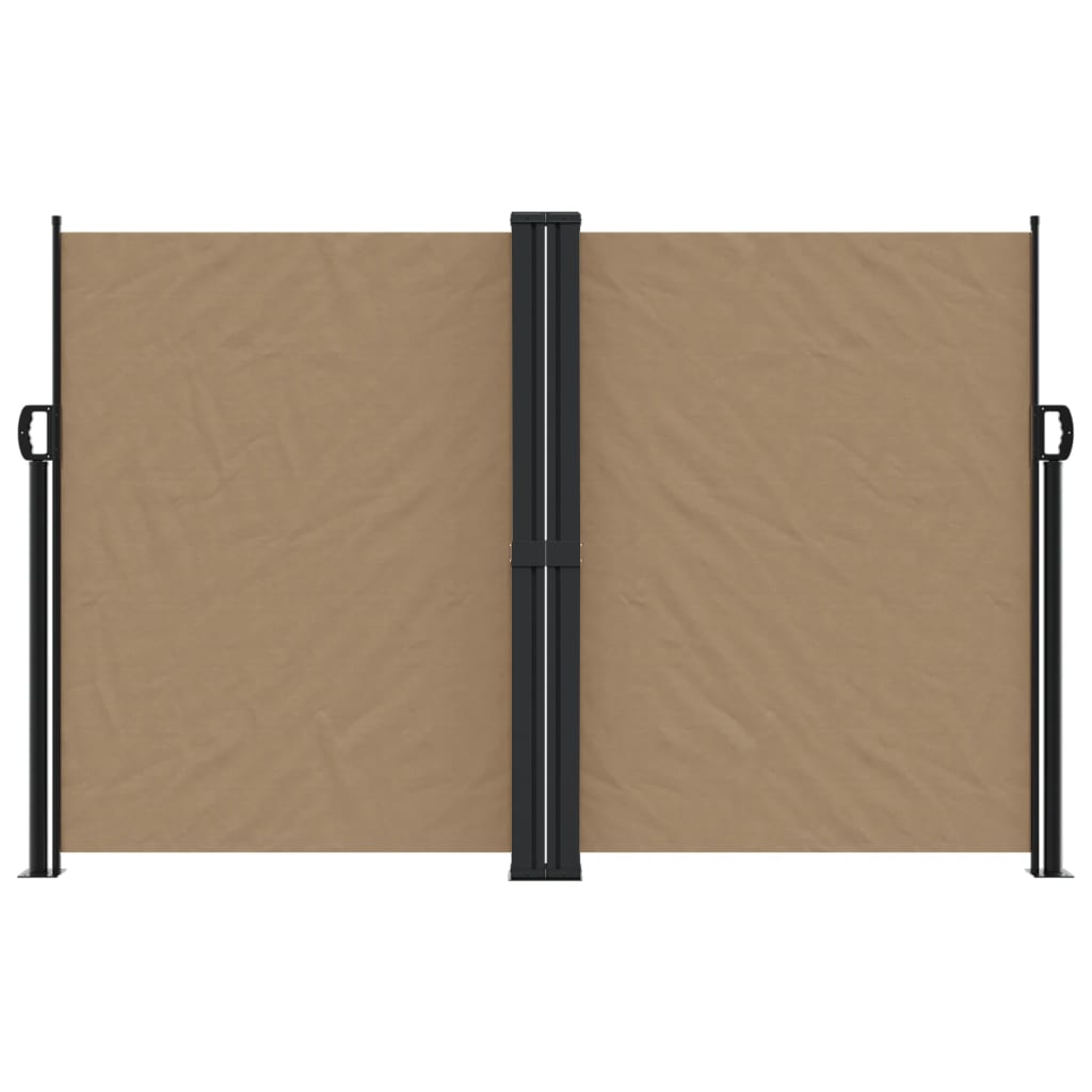 Pare-brise vidaxl extensible 160x600 cm taupe